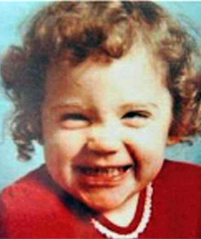 Katrice Lee before she went missing on her second birthday (Johnny Green/PA)