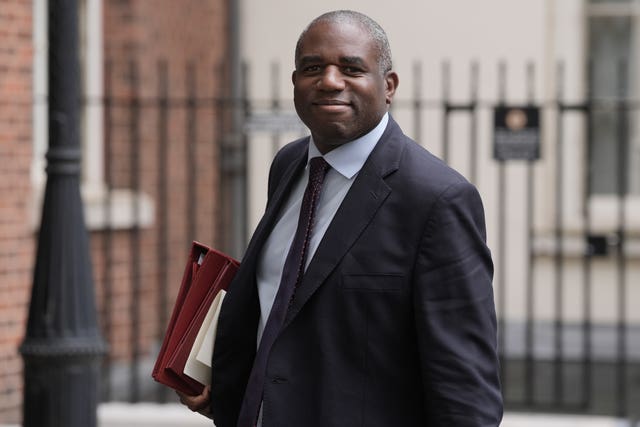 Foreign Secretary David Lammy leaves Downing Street, London, following a Cabinet meeting