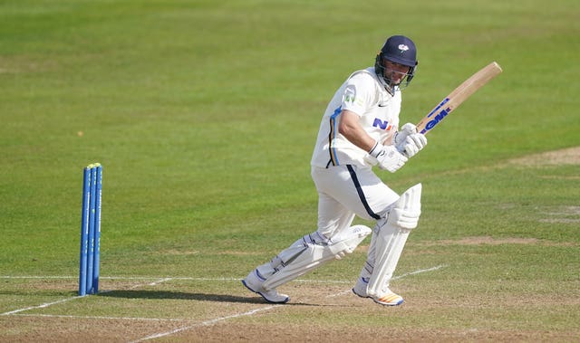 Yorkshire opener Adam Lyth scored 145 to help put his side in a commanding position against Warwickshire