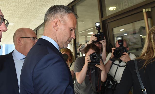 Former Manchester United footballer Ryan Giggs arrives at Manchester Crown Court on Thursday August 11 2022