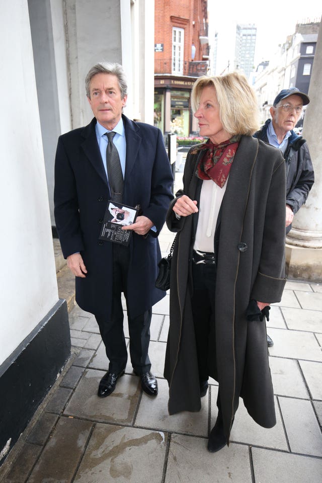 Nigel Havers and his wife Georgiana Bronfman 