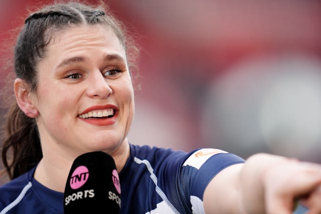 Ilona Maher speaks to the media after the Allianz Premiership Women's Rugby match 