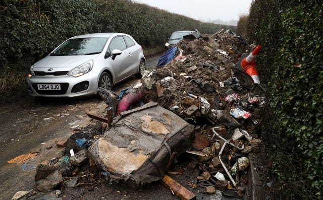 Rubbish dumped in Downe