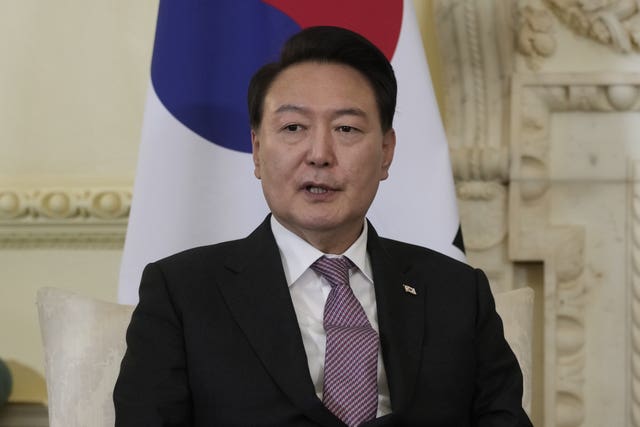 South Korean President Yoon Suk Yeol on a state visit to the UK