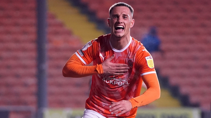 Jerry Yates was on target yet again for Blackpool’s winner (Martin Rickett/PA)