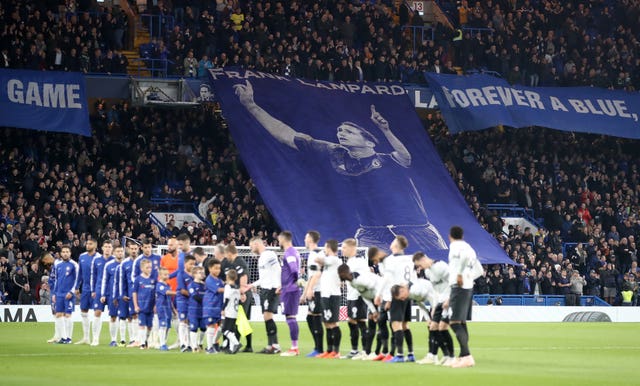 He got a very warm welcome as he returned to Stamford Bridge for Derby's League Cup defeat to Chelsea