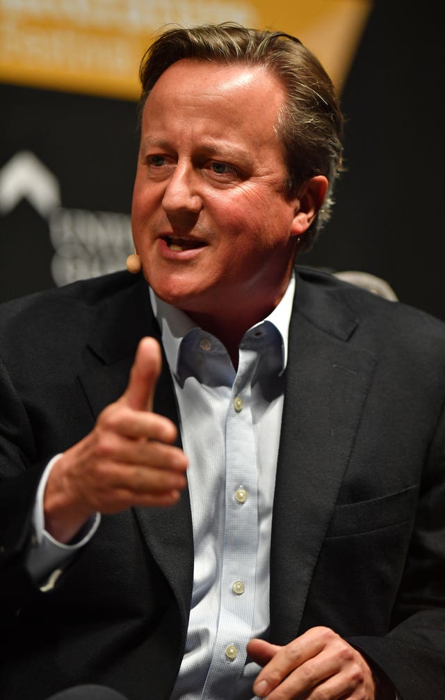 David Cameron worked for Greensill (Jacob King/PA)