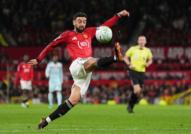 Bruno Fernandes helped United to Monday's win against Brentford