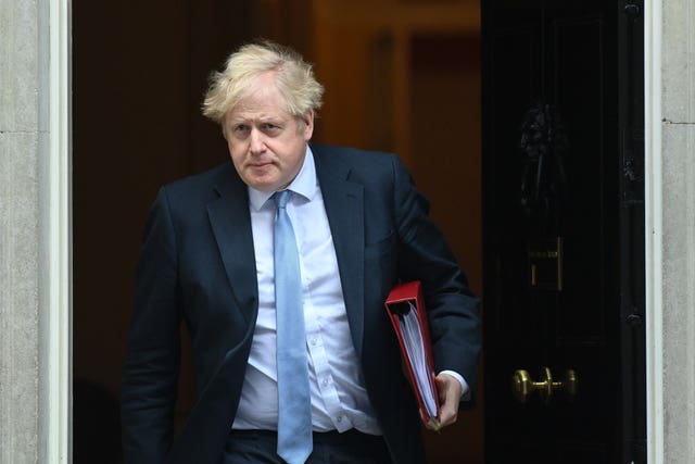 Prime Minister Boris Johnson leaves 10 Downing Street