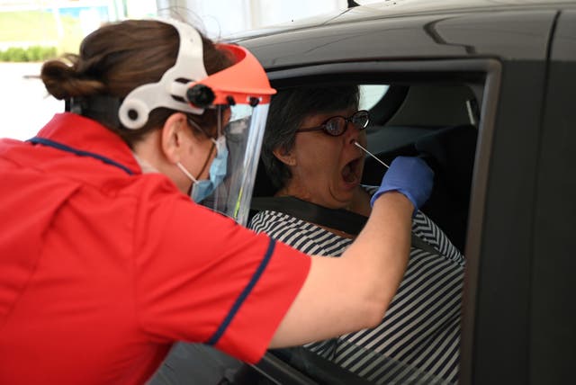 Key workers are tested for coronavirus at Royal Papworth Hospital in Cambridge