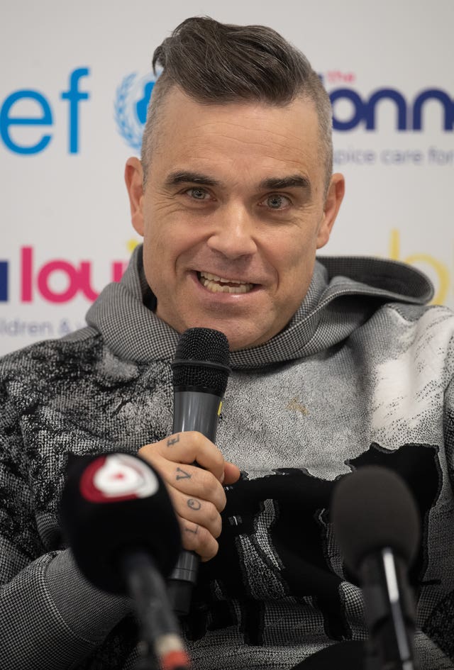 Robbie Williams press conference