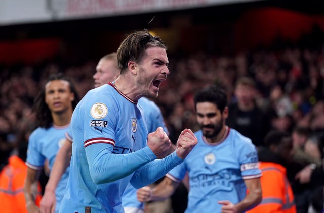 Jack Grealish's goal helped Manchester City down Arsenal to move top of the table.