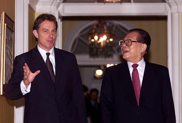 Tony Blair and Jiang Zemin