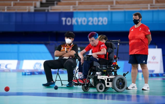 Great Britain’s David Smith competes in the Individual – BC1 Gold Medal Match against Malaysia’s Chew Wei Lun at the Ariake Gym during day eight of the Tokyo 2020 Paralympic Games in Japan. Picture date: Wednesday September 1, 2021