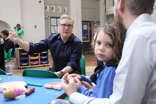 Sir Keir Starmer with children 