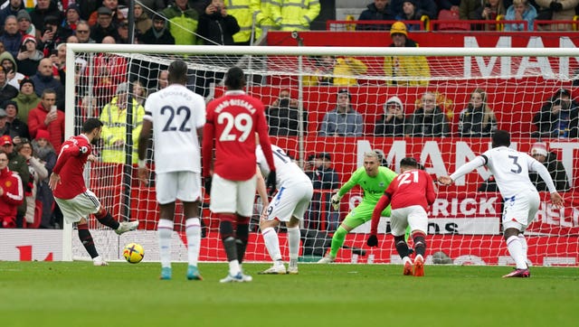 Bruno Fernandes opens the scoring from the penalty spot