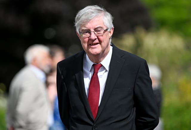 First Minister of Wales Mark Drakeford during a visit to the Botanic Gardens at Middleton Hall, Llanarthne