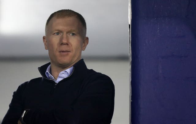 Paul Scholes had seven matches as Oldham manager in 2019 (Simon Cooper/PA).