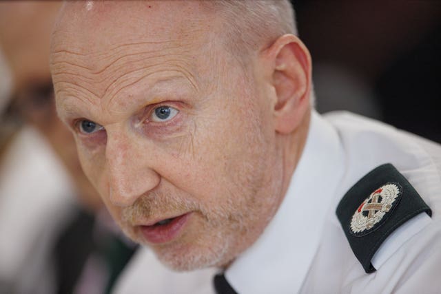 Assistant Chief Constable Davy Beck speaks at a Policing Board accountability meeting