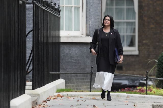 Shabana Mahmood walks down Downing Street