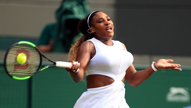 Serena Williams in action on day four