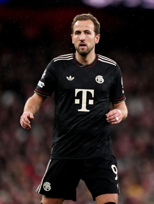 Bayern Munich's Harry Kane during a Champions League match at Arsenal