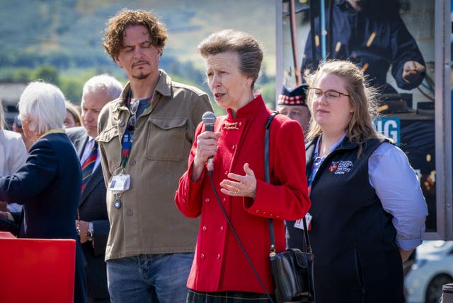 The Princess Royal during the working rehearsal for this year’s Royal Edinburgh Military Tattoo, entitled Voices, at Redford Barracks, Edinburgh