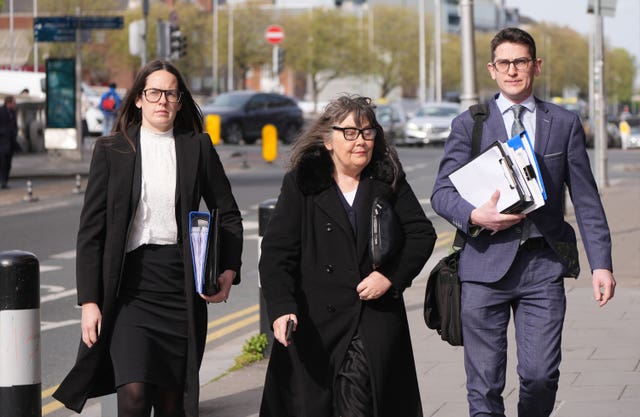 Ammi, Martina and Isaac Burke, left to right, arrive at the Court of Appeal in Dublin