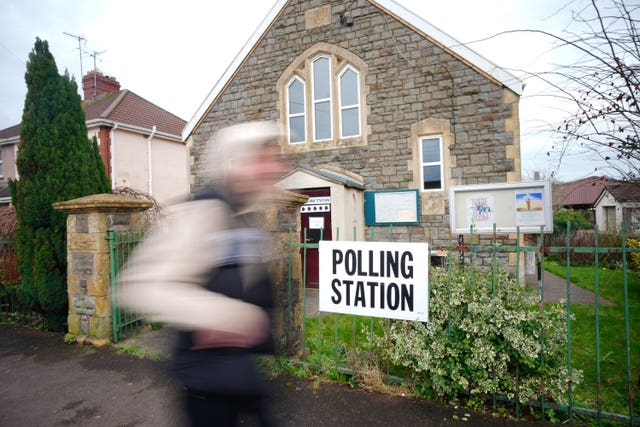 A polling station in a church in Kingswood
