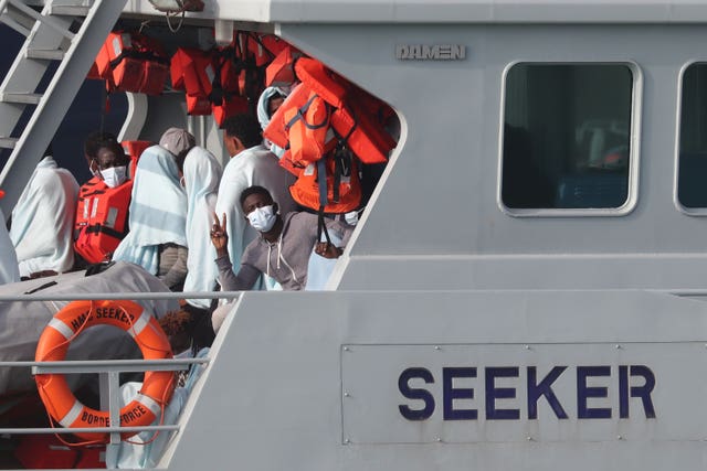 Migrants on boat