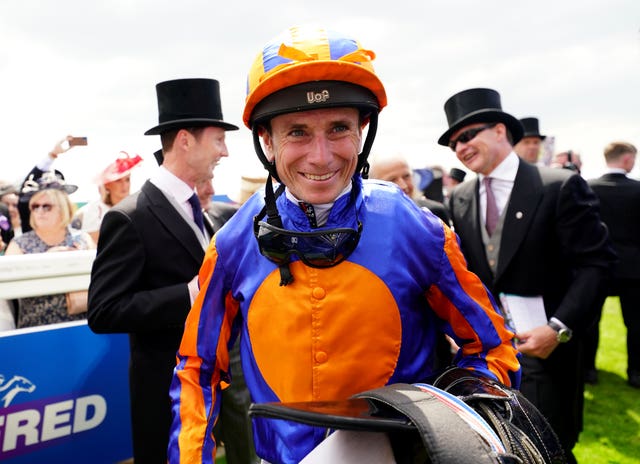 Ryan Moore after winning the Derby on Auguste Rodin