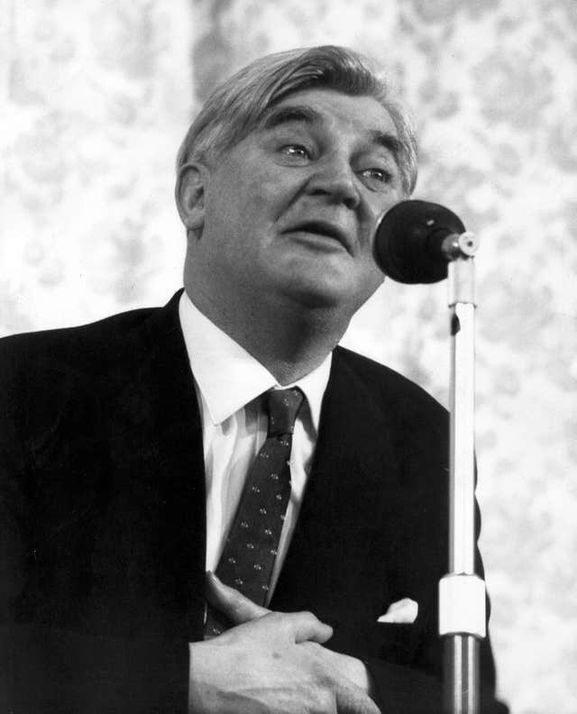 Nye Bevan addressing a Labour Party conference in 1959