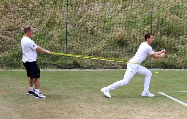 Andy Murray with fitness coach Matt Little