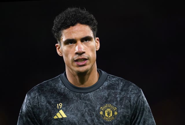 Raphael Varane will leave Old Trafford at the end of the season (Adam Davy/PA)