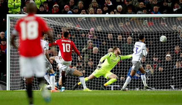 Rashford broke the deadlock at Old Trafford