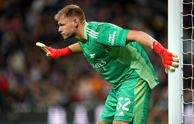  Ramsdale made his Arsenal debut in a Carabao Cup second round win at West Brom.