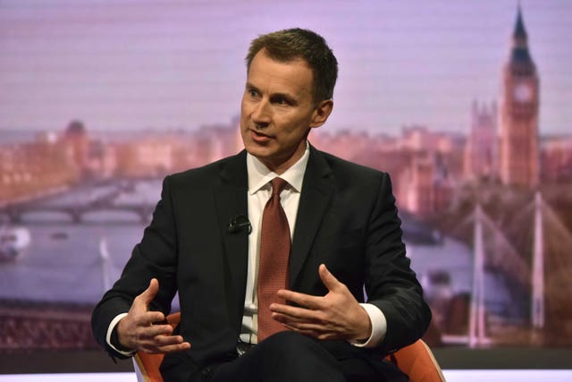 Jeremy Hunt discussed the case on BBC's Andrew Marr Show (Jeff Overs/PA)