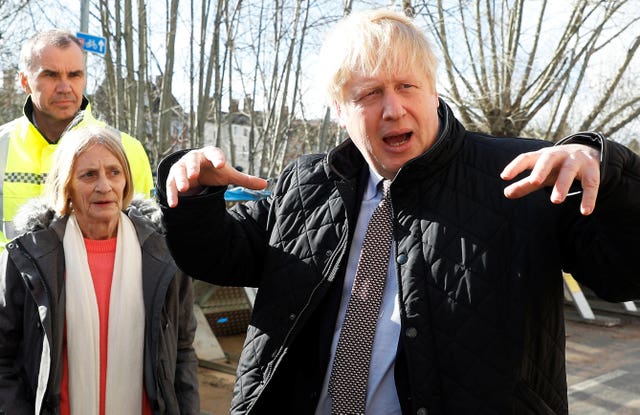 Britain’s Prime Minister Boris Johnson visits Bewdley