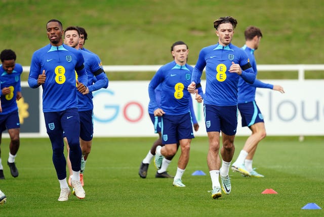 England’s Ivan Toney (left) and Jack Grealish (right) this week