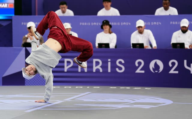 Japanese B-girl AMI performs