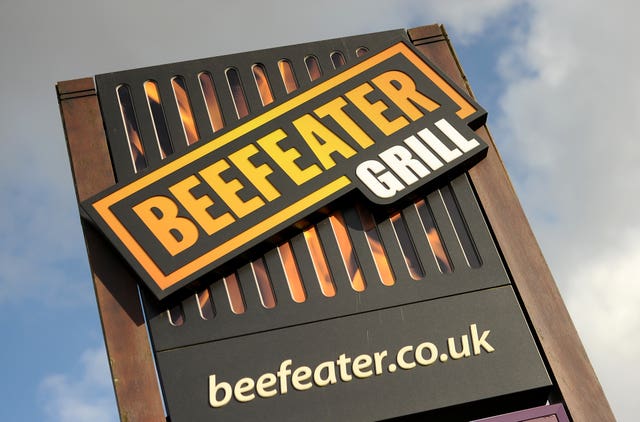 A sign reading 'Beefeater Grill'