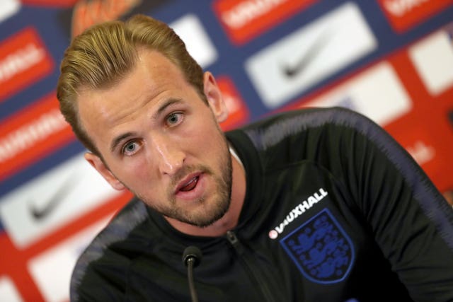 Harry Kane speaks to the media after his unveiling as the new England captain