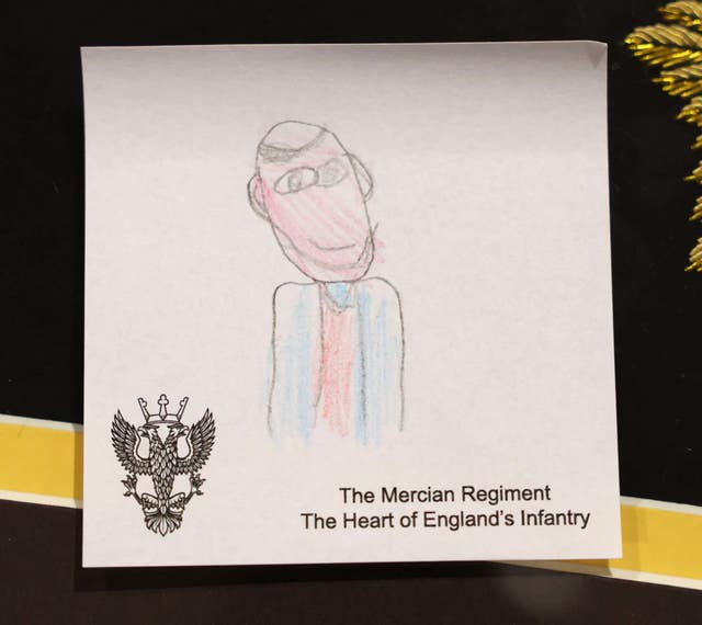 A drawing of the Prince of Wales by Karson Heighway, 10 (Richard Pohle/The Times)