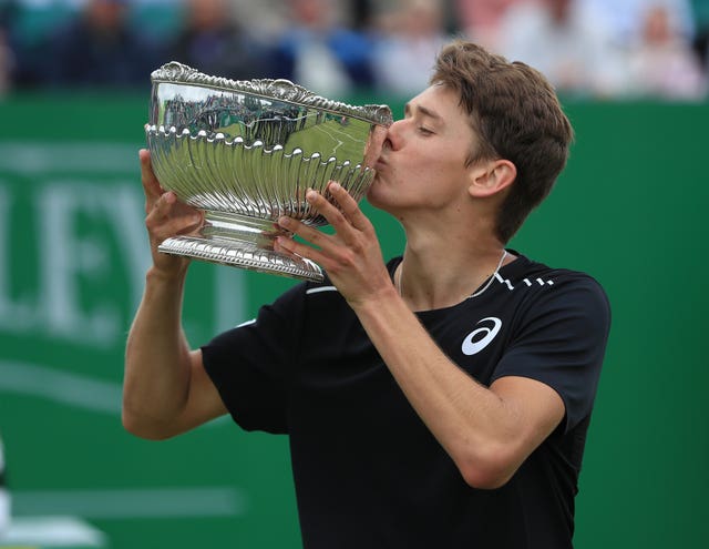 Alex de Minaur won the grass-court title in Nottingham