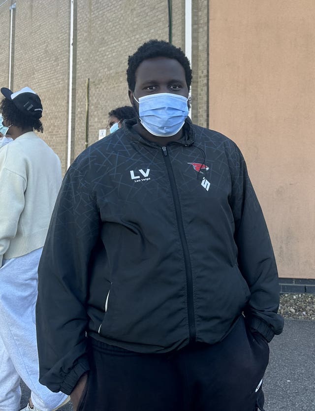 Student Leonardo Veiga at the University of Kent campus