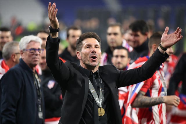 Diego Simeone has guided Atletico Madrid to two Europa League crowns (Nick Potts/PA).