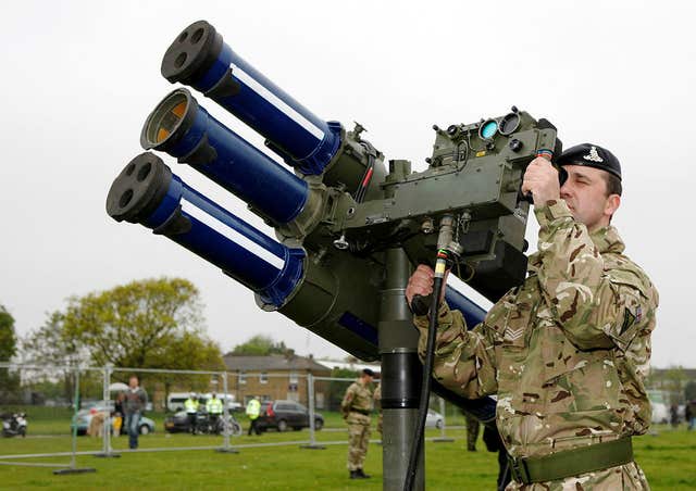 A Starstreak surface-to-air missile system