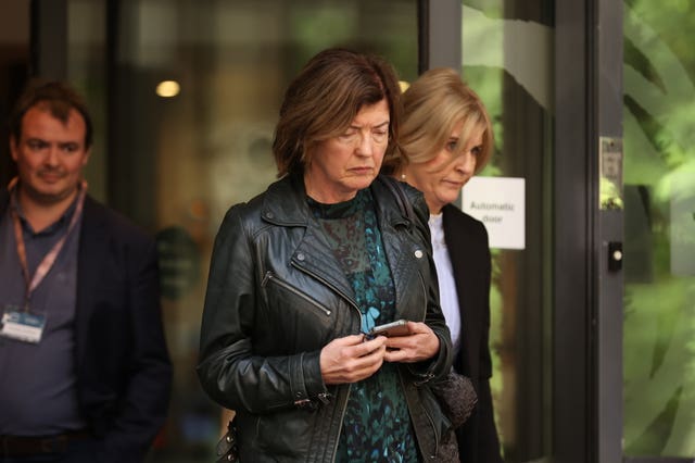 Sue Gray leaves the Covid-19 Inquiry's hearings in Belfast