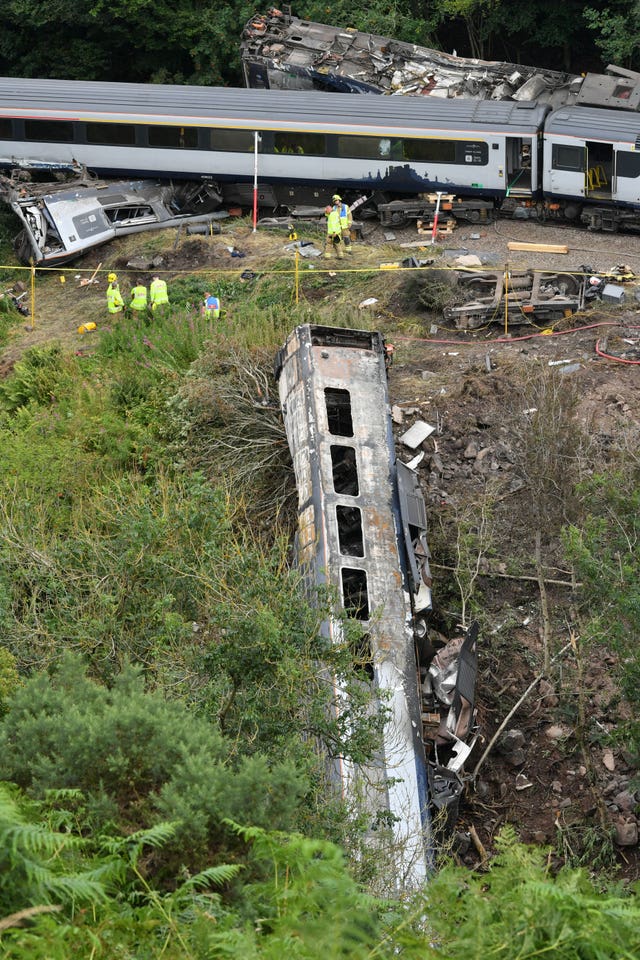 Train derailed at Stonehaven
