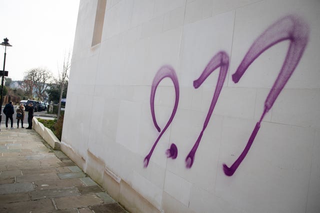 Anti-semitic graffiti during Hanukkah in London